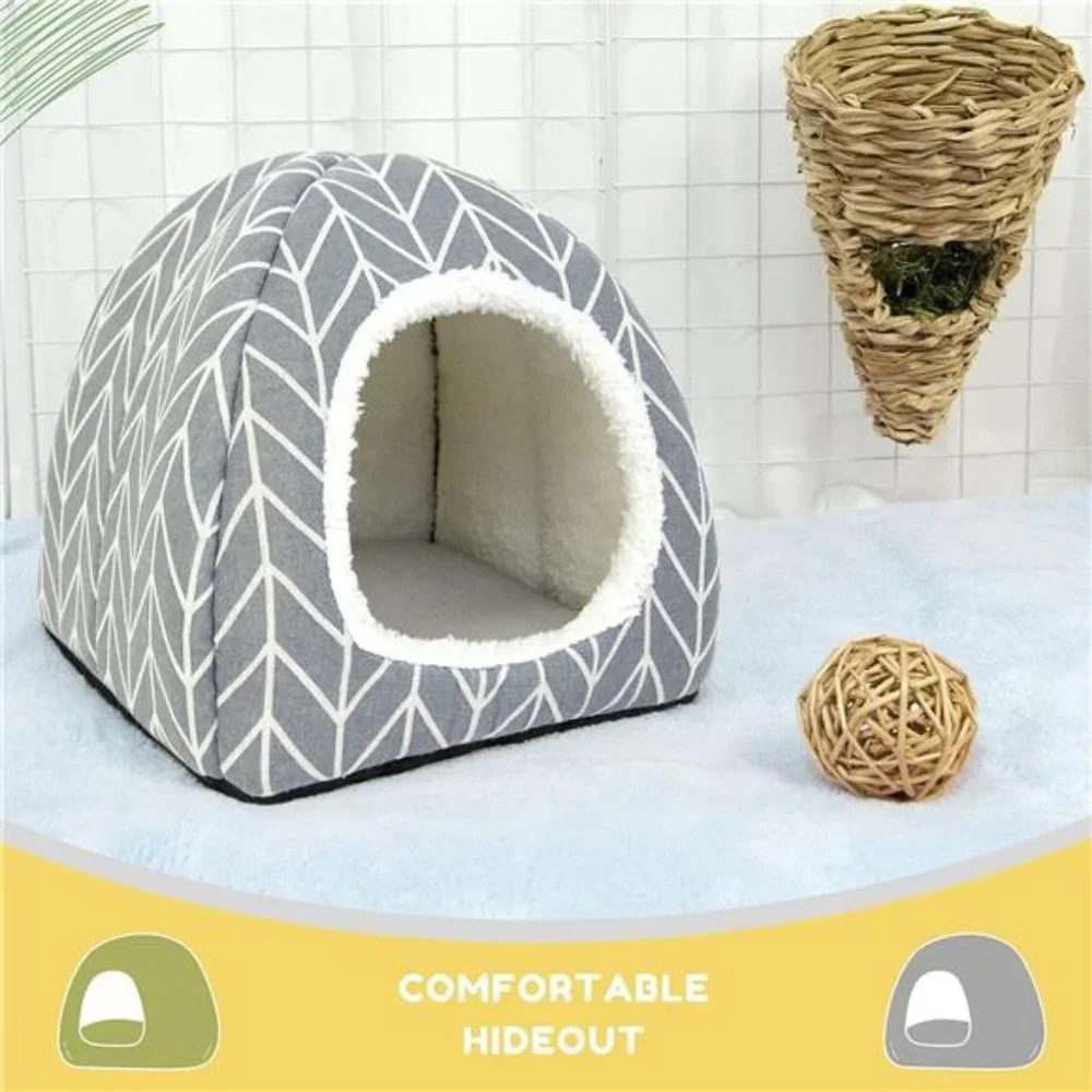 Guinea Pig Hideout Hamster Bed Rabbit House Cave Accessories Cozy Hide-Out